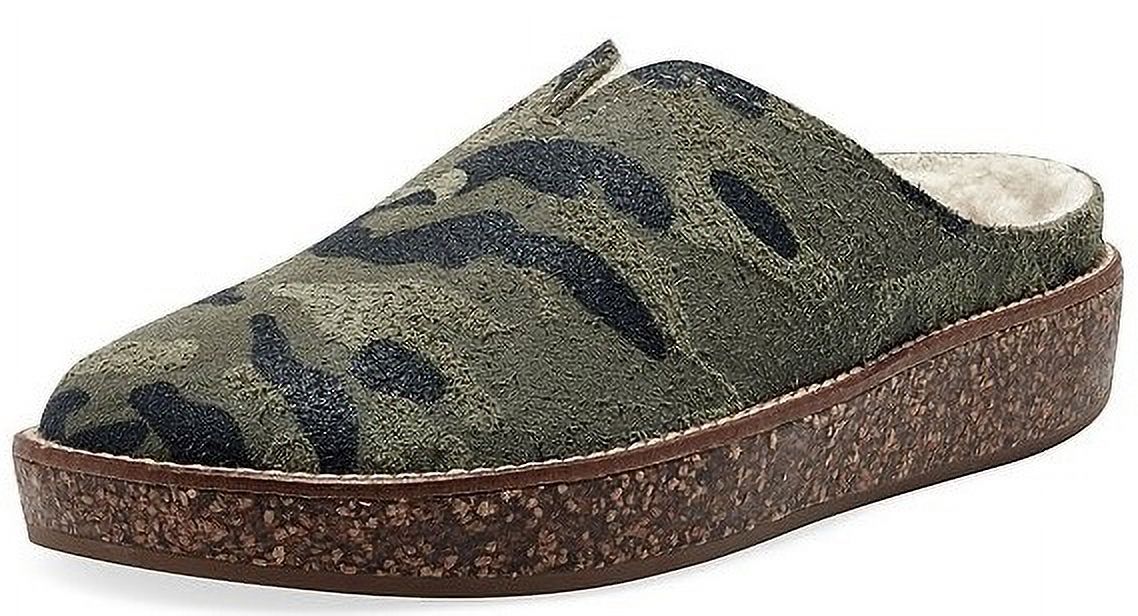 Lucky Brand Tamala 2 Camouflage Comfortable House Slipper Fur Lined Mule Sandals (Camoflauge, 10)